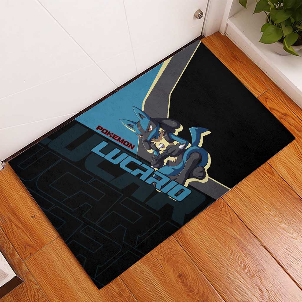 Lucario Poké Rubber Doormat Edgy Retro Anime Style