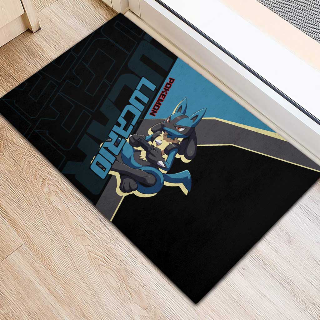 Lucario Poké Rubber Doormat Edgy Retro Anime Style
