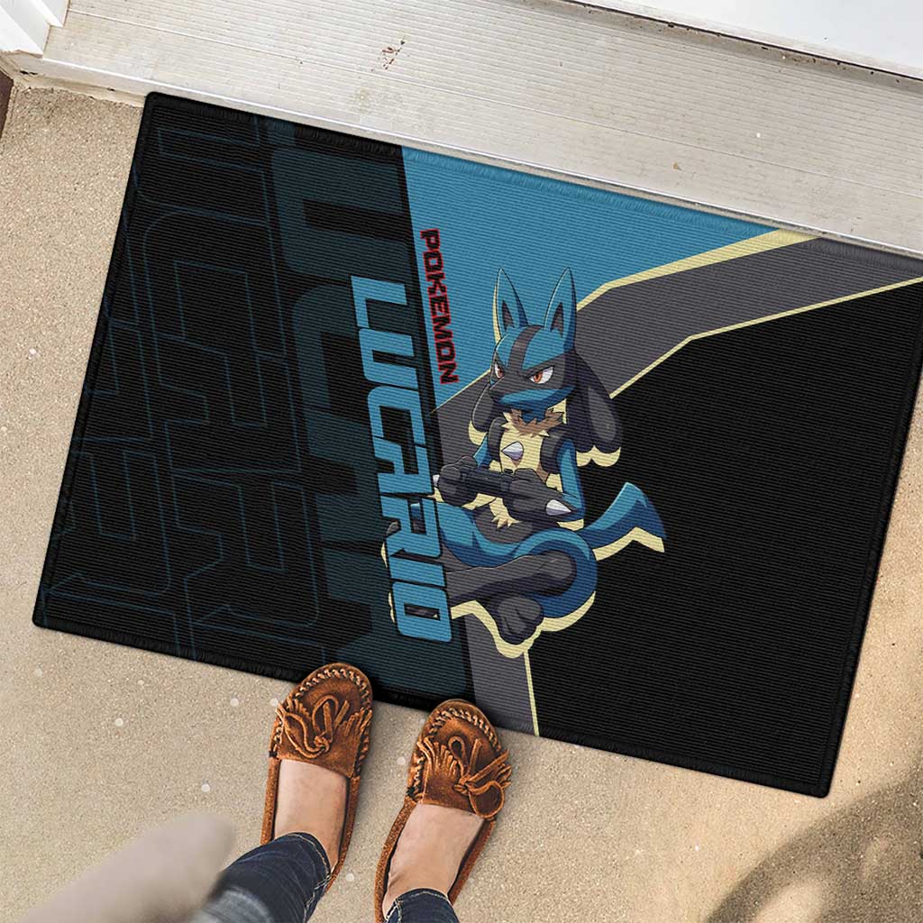 Lucario Poké Rubber Doormat Edgy Retro Anime Style