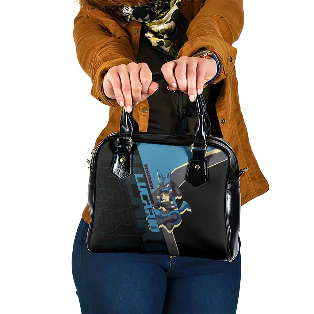Lucario Poké Shoulder Handbag Edgy Retro Anime Style