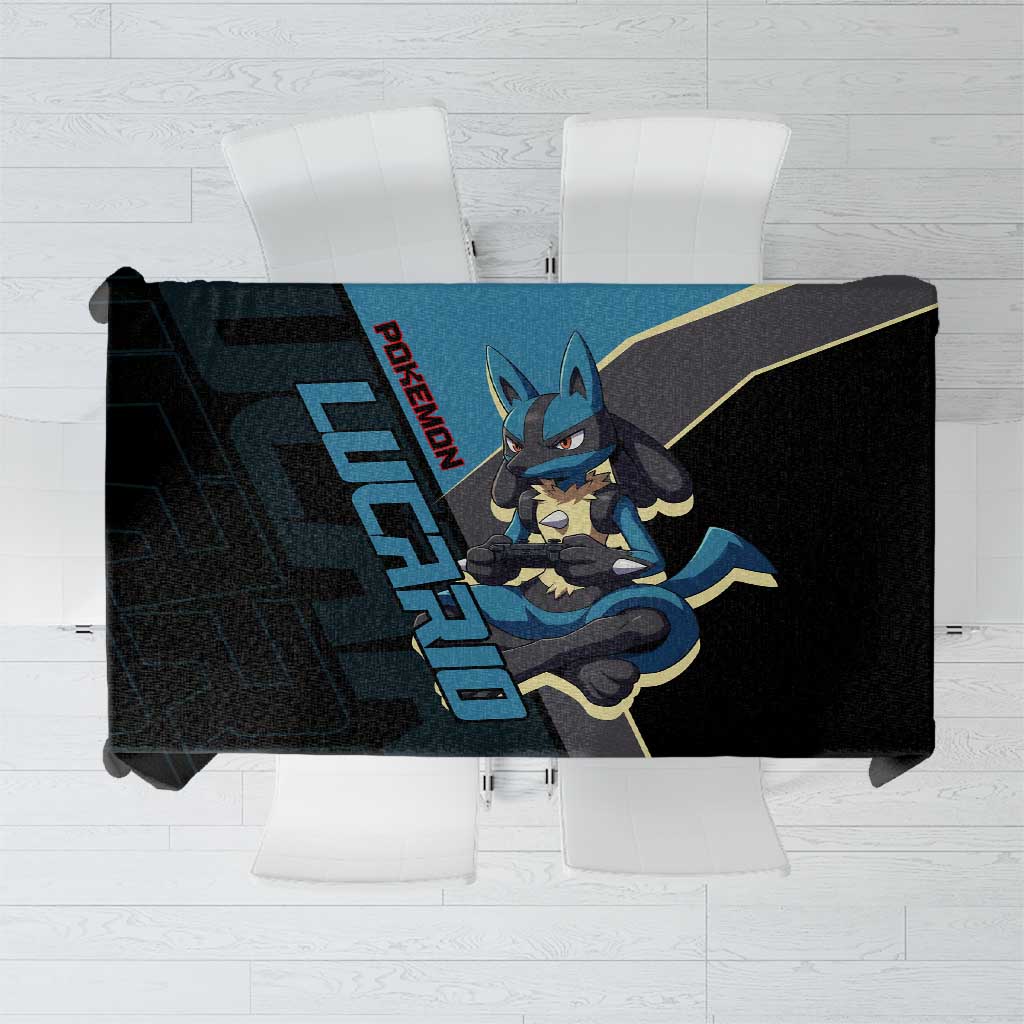 Lucario Poké Tablecloth Edgy Retro Anime Style