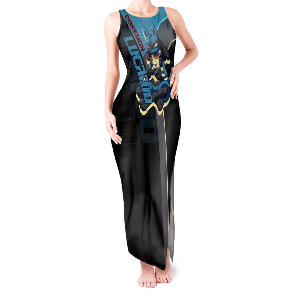 Lucario Poké Tank Maxi Dress Edgy Retro Anime Style