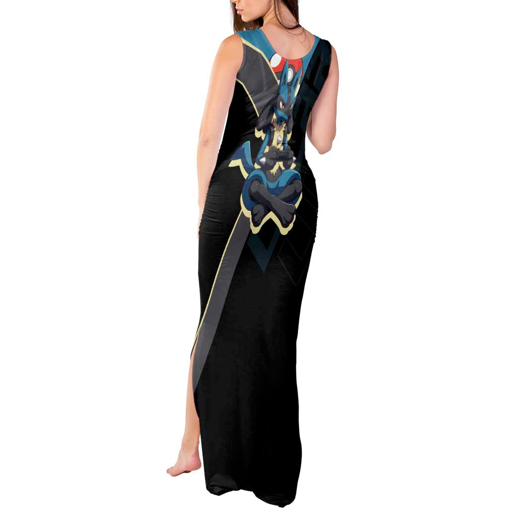 Lucario Poké Tank Maxi Dress Edgy Retro Anime Style