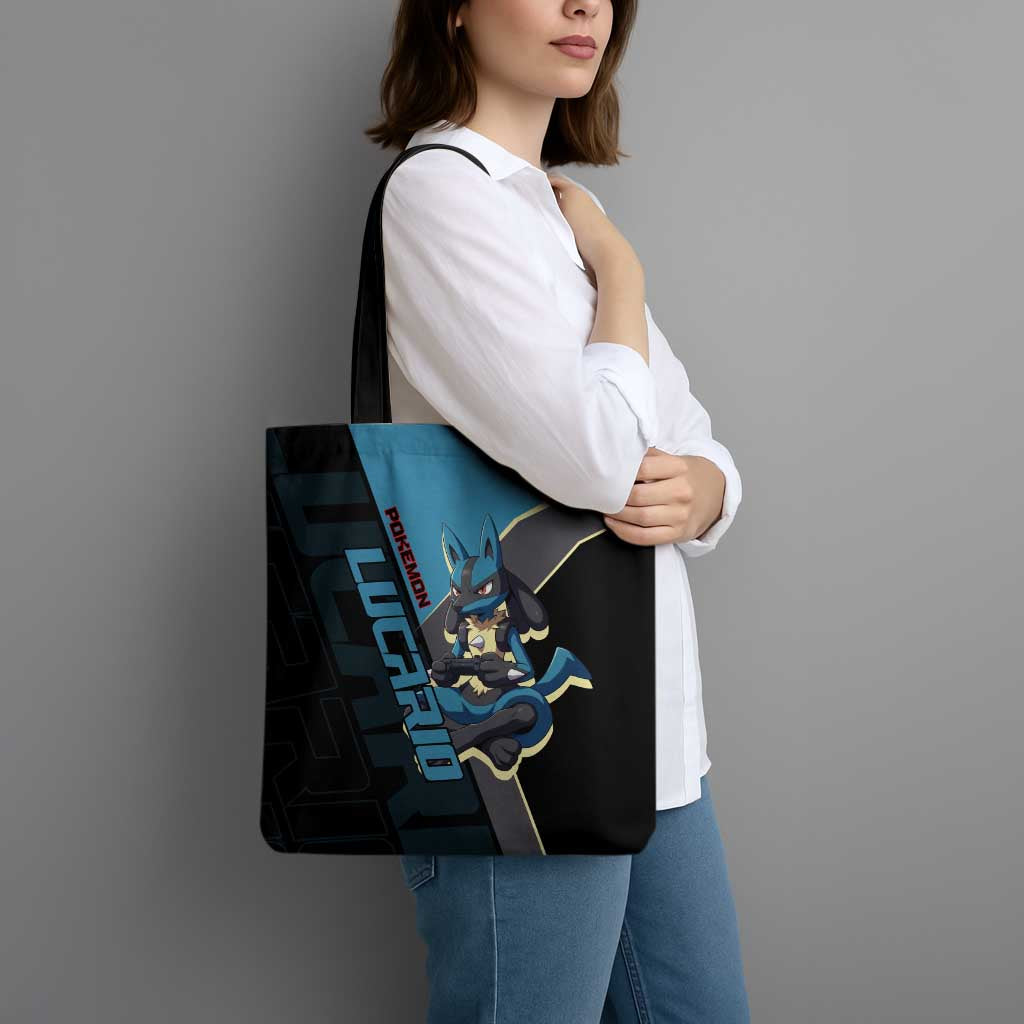 Lucario Poké Tote Bag Edgy Retro Anime Style
