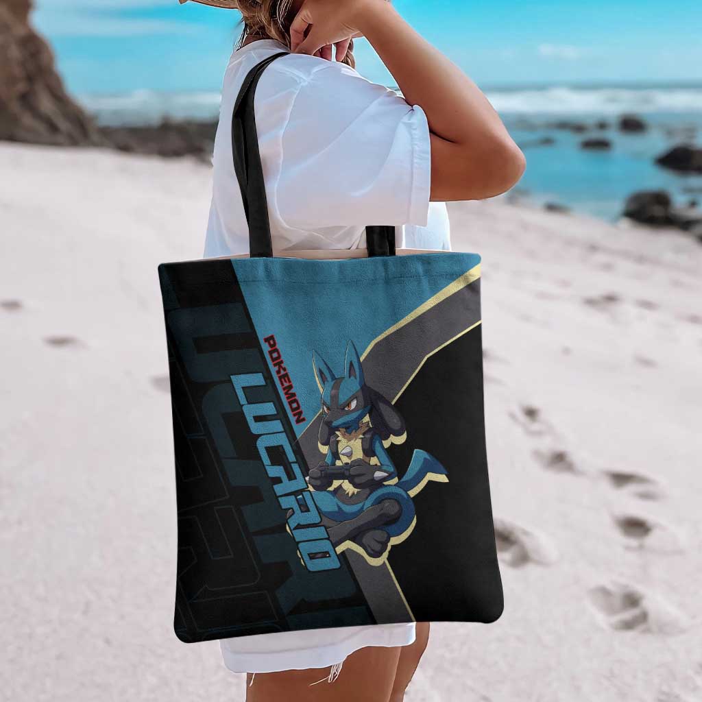 Lucario Poké Tote Bag Edgy Retro Anime Style