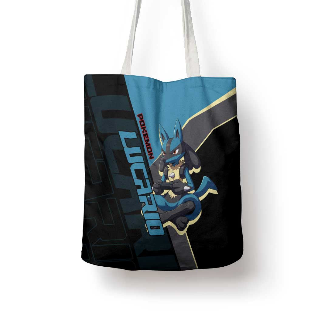 Lucario Poké Tote Bag Edgy Retro Anime Style