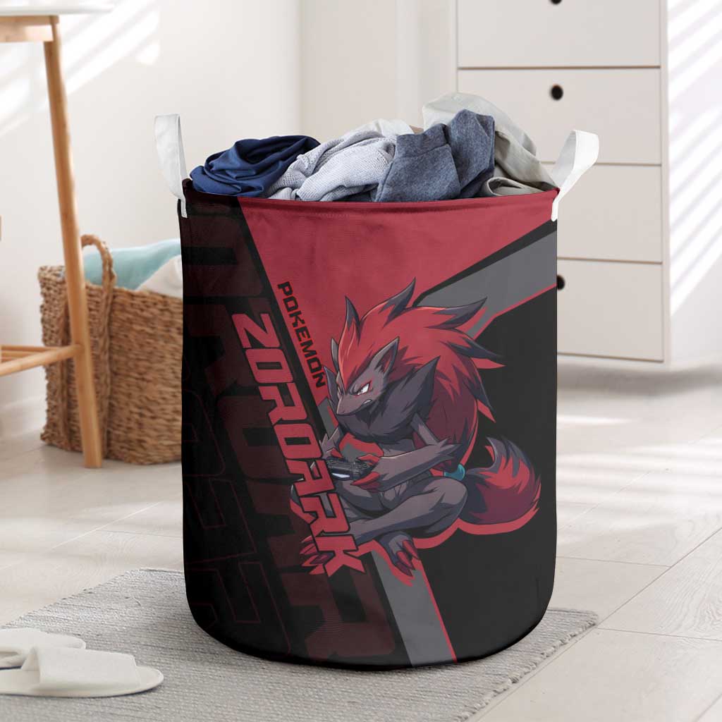 Zoroark Poké Laundry Basket Dark Neon Anime Style