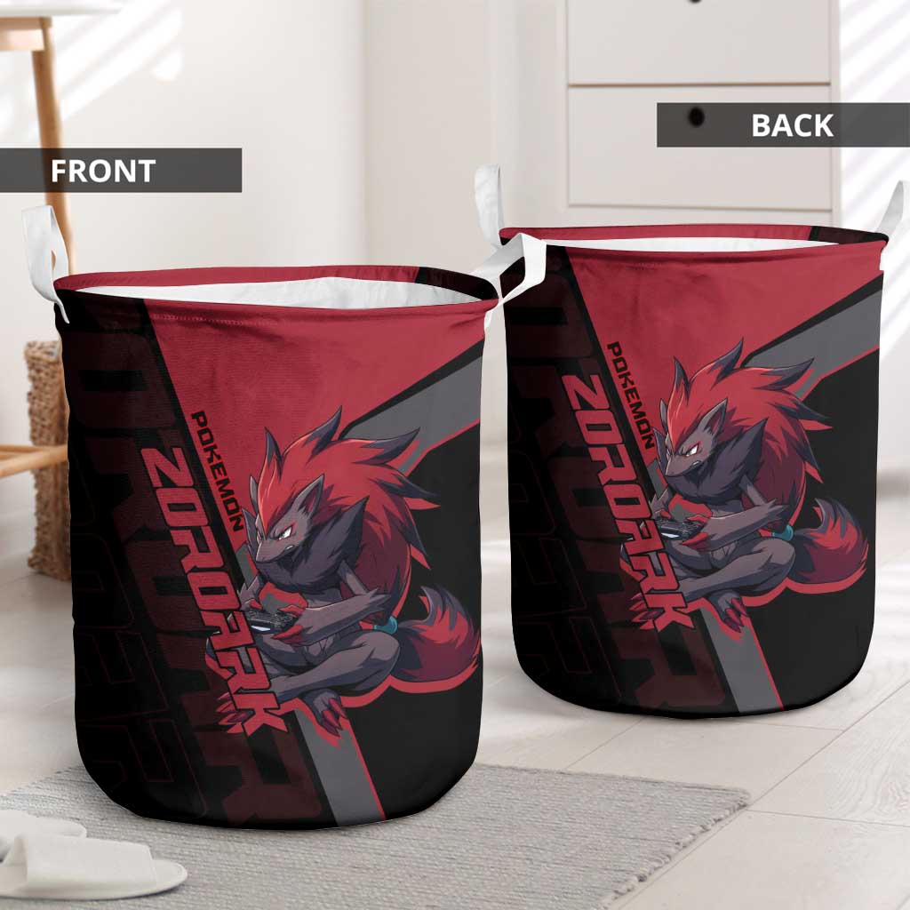 Zoroark Poké Laundry Basket Dark Neon Anime Style