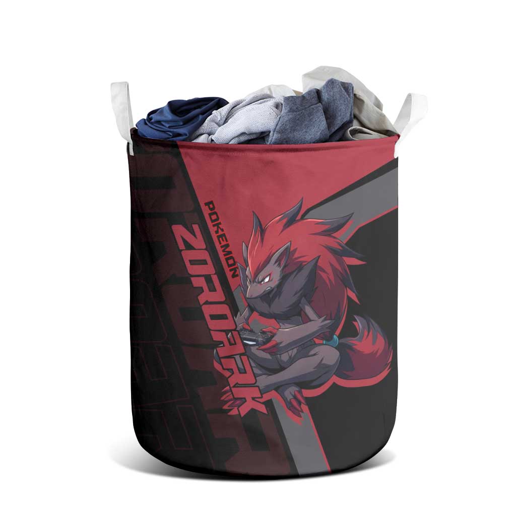 Zoroark Poké Laundry Basket Dark Neon Anime Style