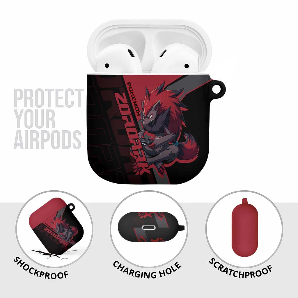 Zoroark Poké AirPods Case Dark Neon Anime Style