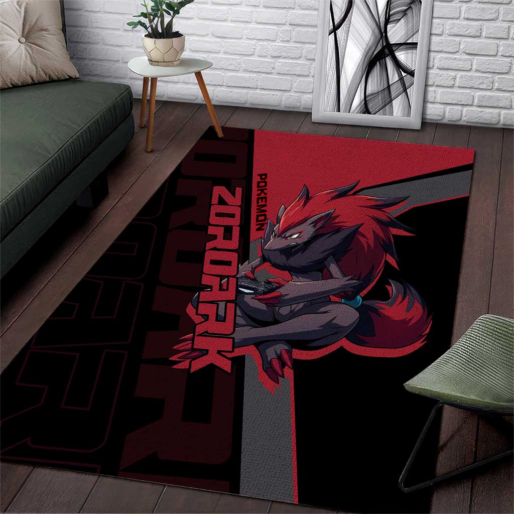 Zoroark Poké Area Rug Dark Neon Anime Style