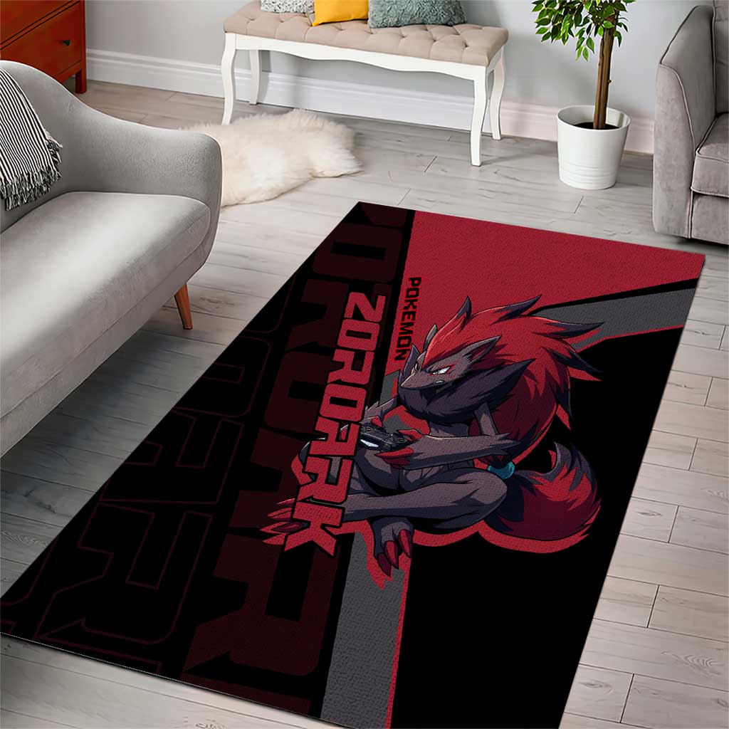 Zoroark Poké Area Rug Dark Neon Anime Style