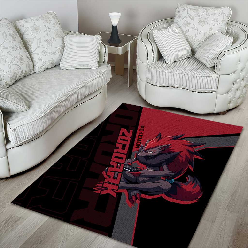 Zoroark Poké Area Rug Dark Neon Anime Style