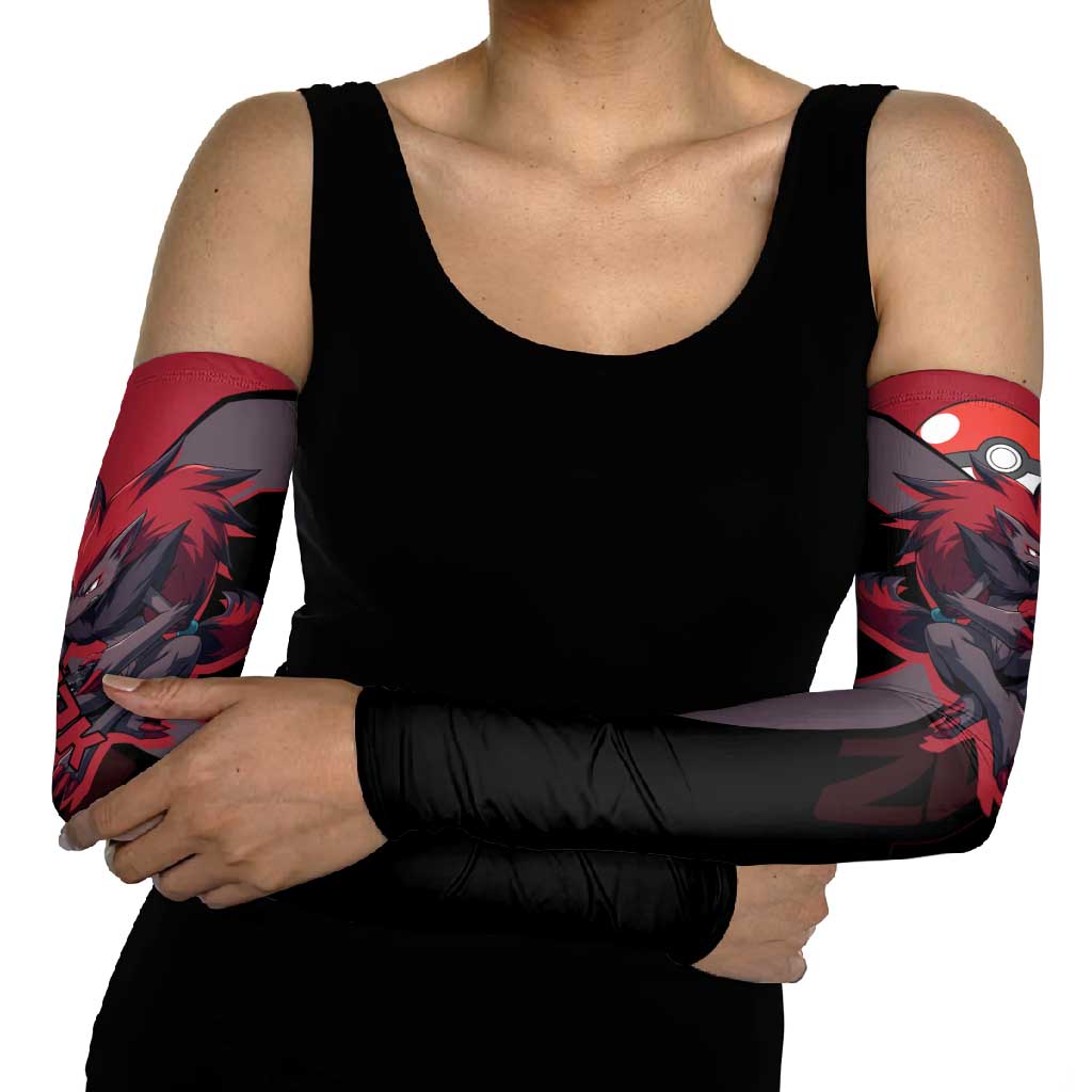 Zoroark Poké Arm Sleeves Dark Neon Anime Style