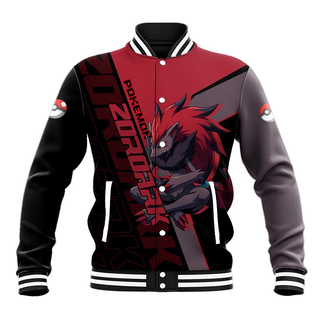 Zoroark Poké Baseball Jacket Dark Neon Anime Style