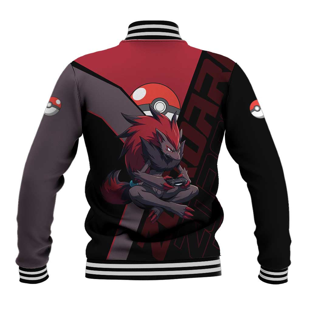 Zoroark Poké Baseball Jacket Dark Neon Anime Style