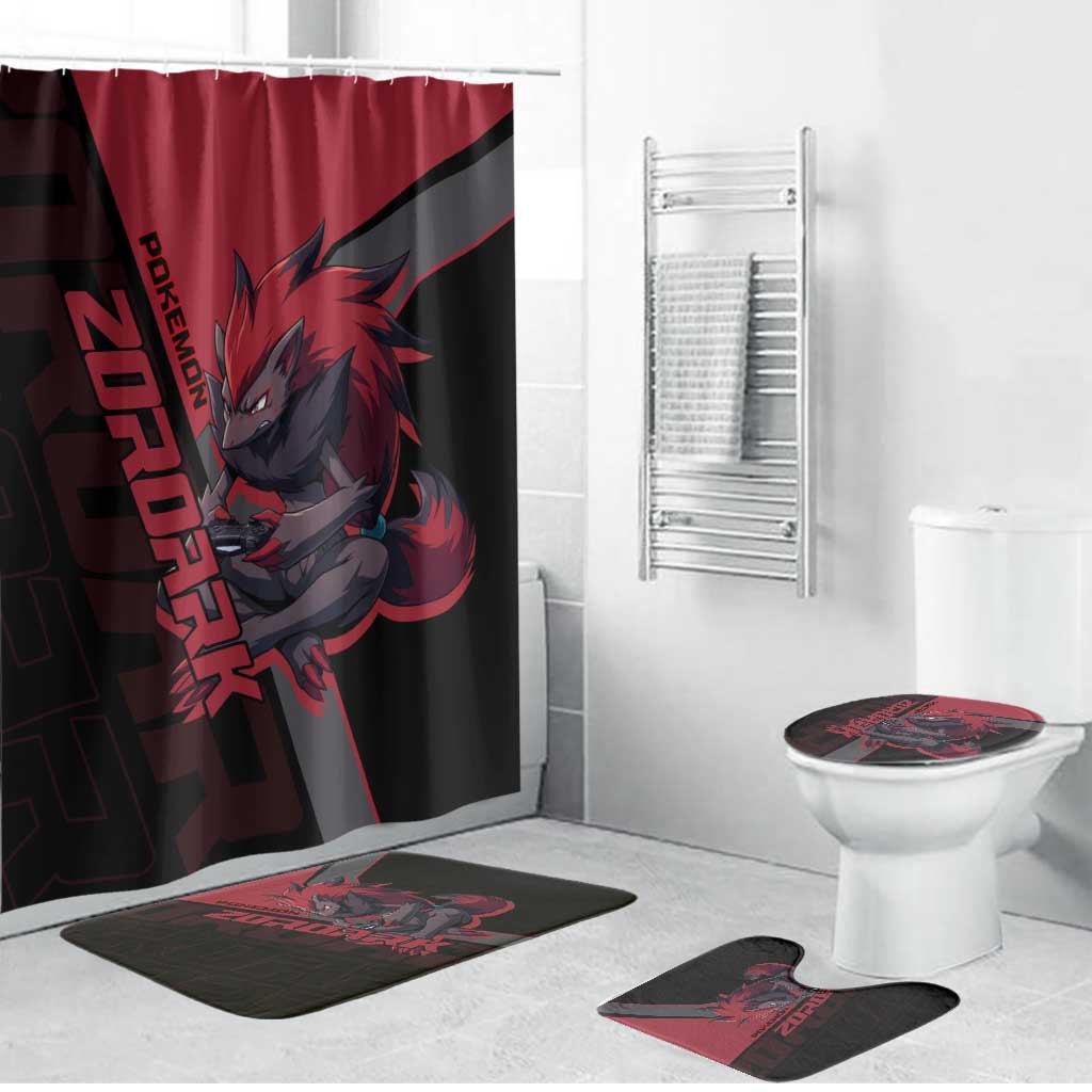 Zoroark Poké Bathroom Set Dark Neon Anime Style