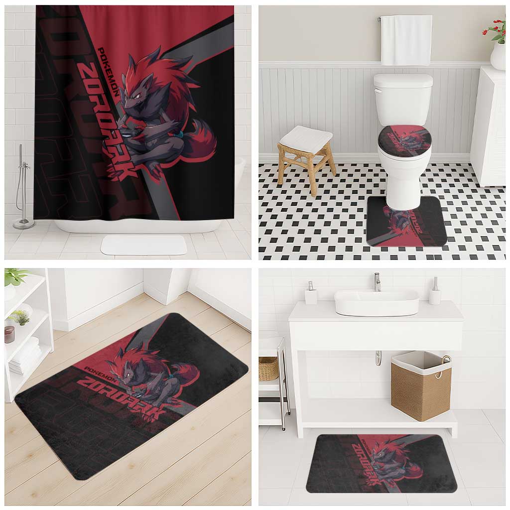 Zoroark Poké Bathroom Set Dark Neon Anime Style