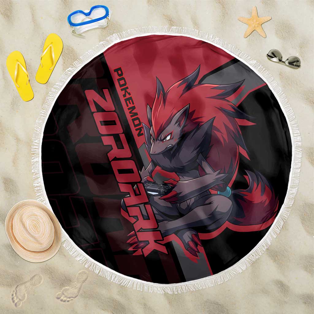 Zoroark Poké Beach Blanket Dark Neon Anime Style