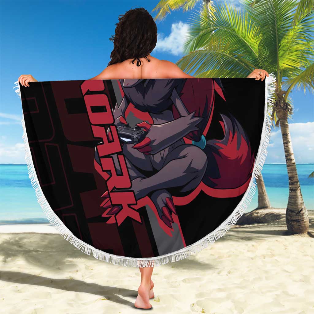Zoroark Poké Beach Blanket Dark Neon Anime Style