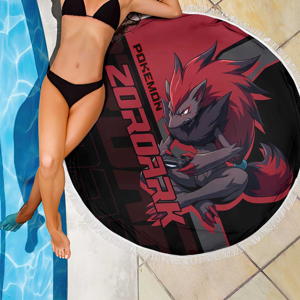 Zoroark Poké Beach Blanket Dark Neon Anime Style