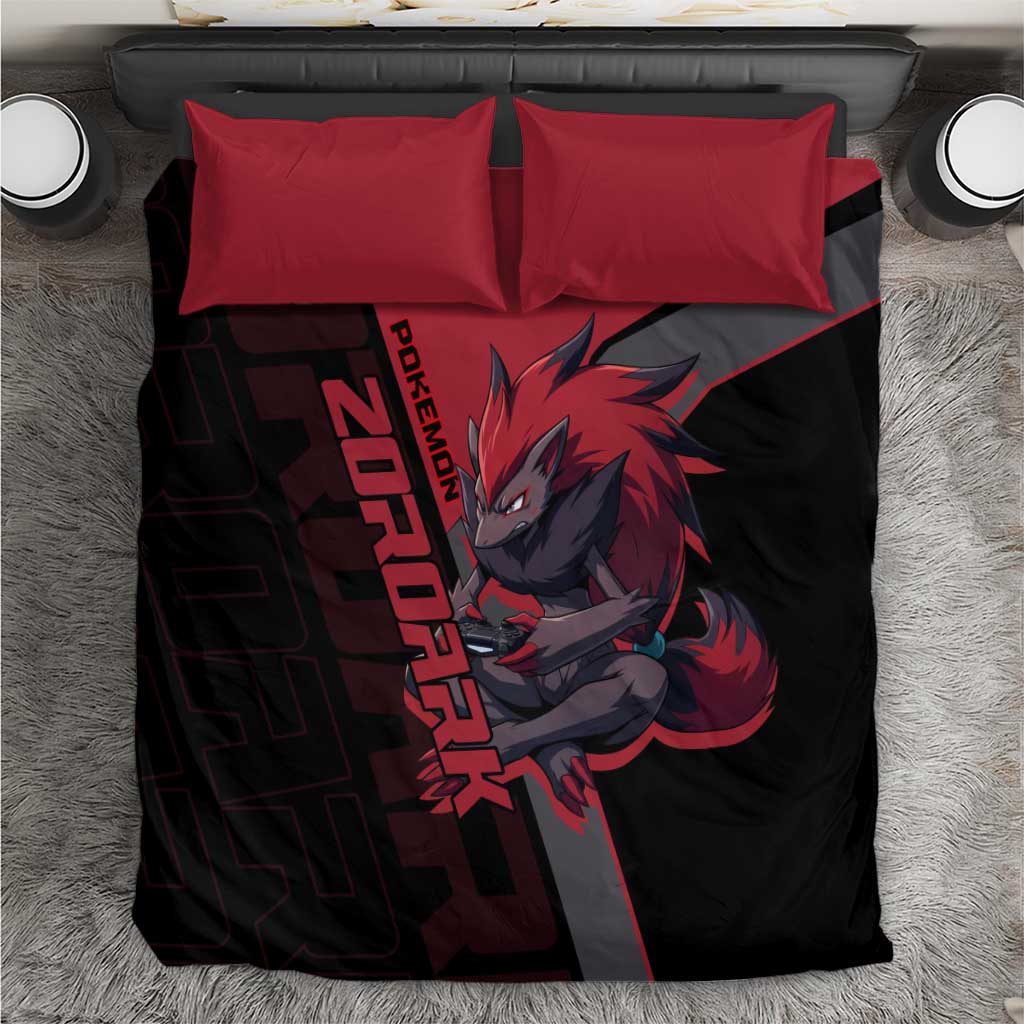Zoroark Poké Bedding Set Dark Neon Anime Style