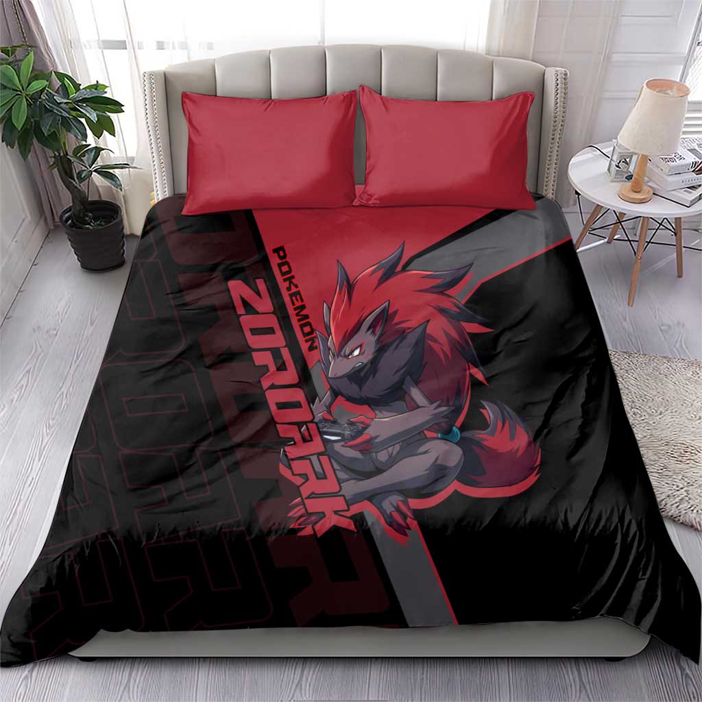 Zoroark Poké Bedding Set Dark Neon Anime Style