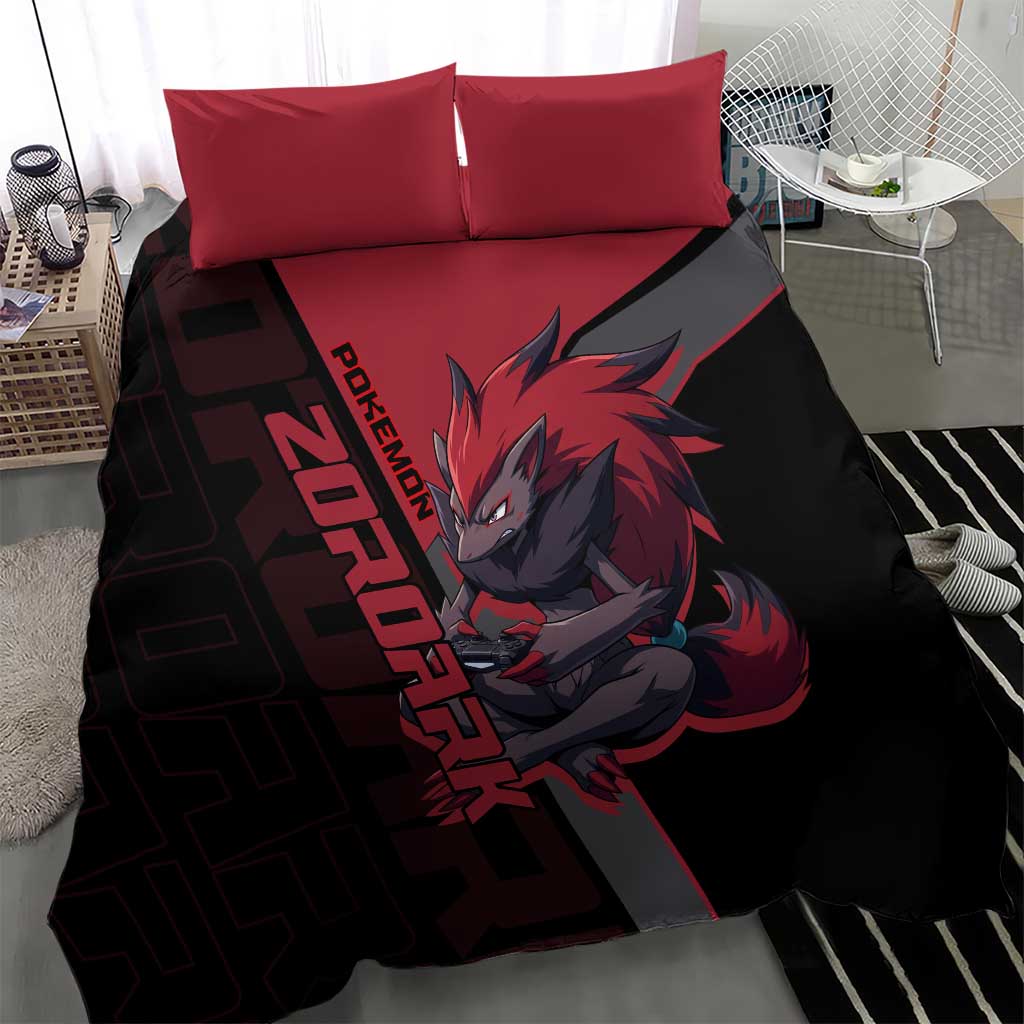 Zoroark Poké Bedding Set Dark Neon Anime Style