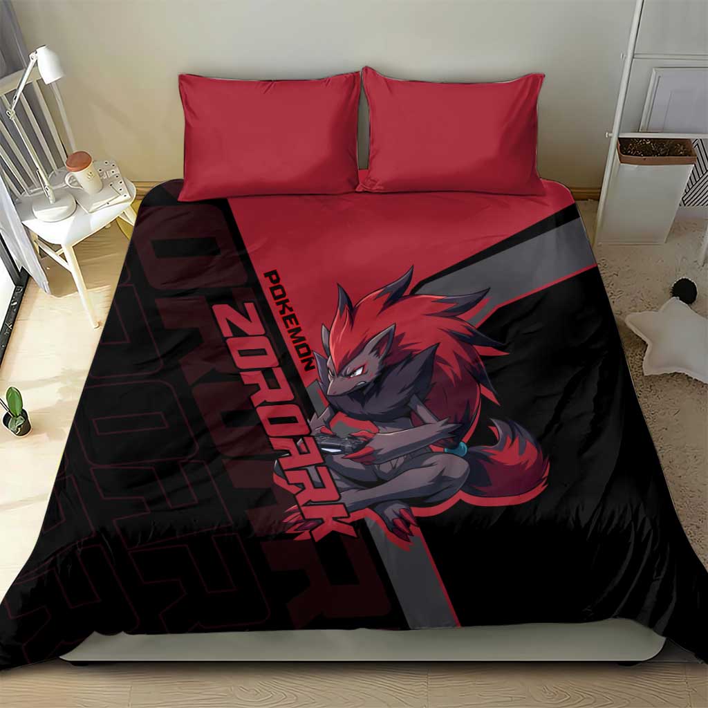 Zoroark Poké Bedding Set Dark Neon Anime Style