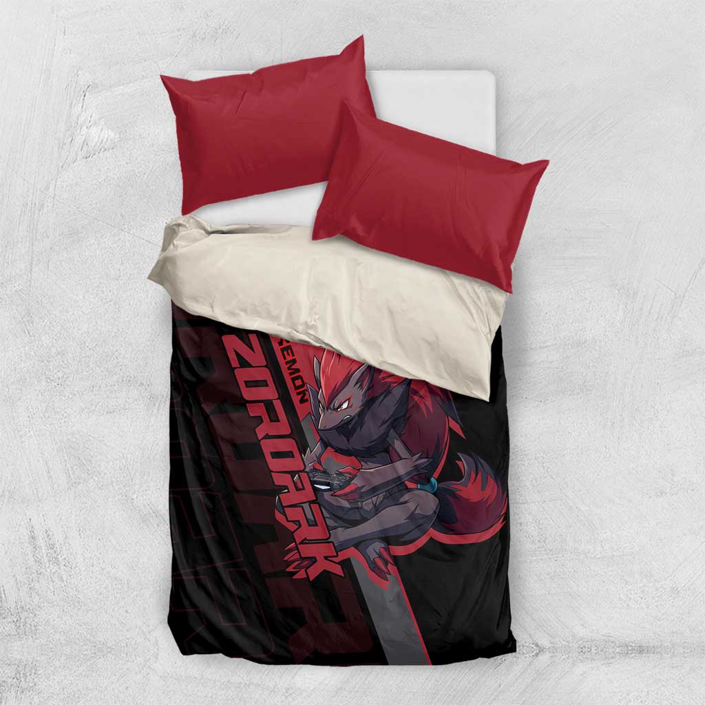 Zoroark Poké Bedding Set Dark Neon Anime Style