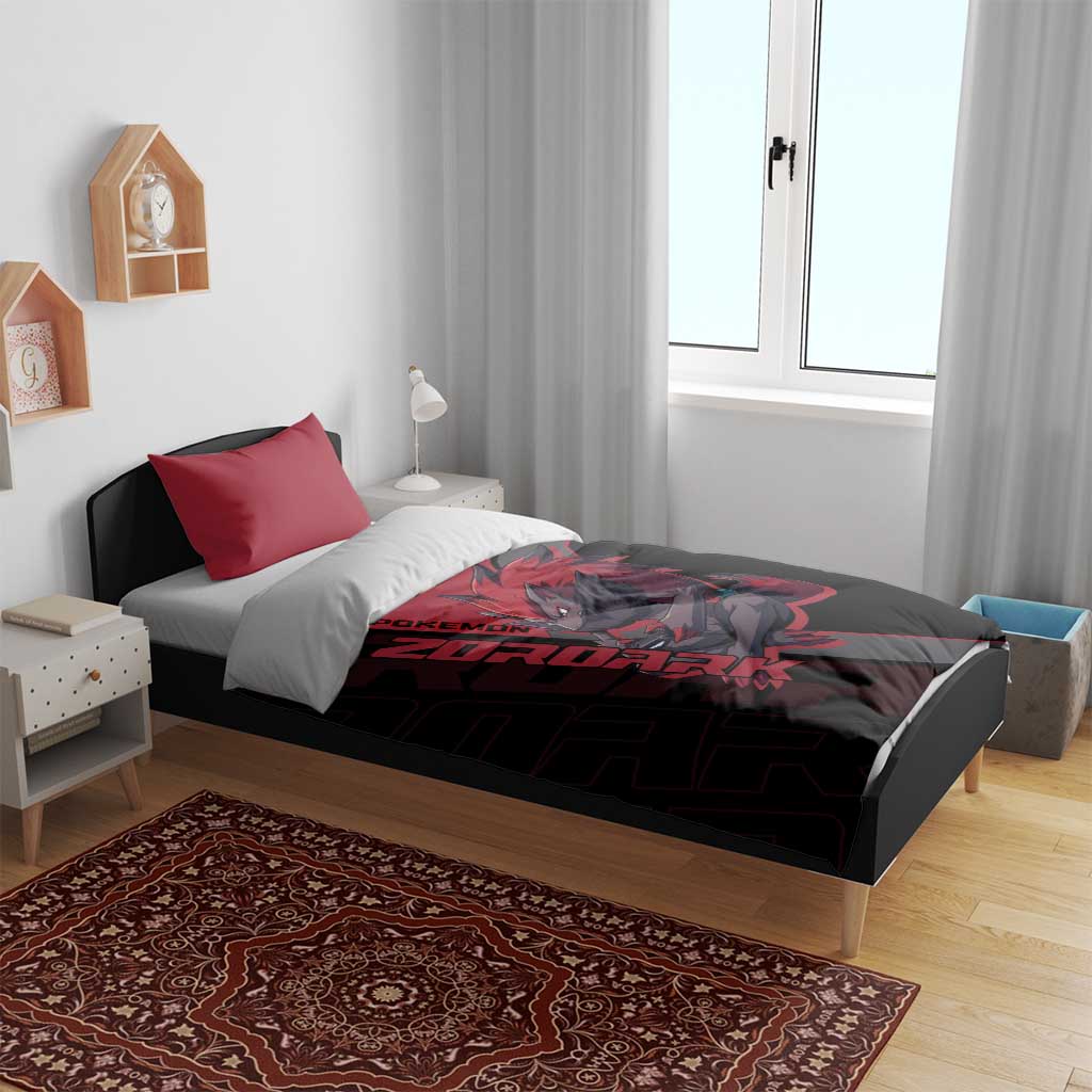 Zoroark Poké Bedding Set Dark Neon Anime Style