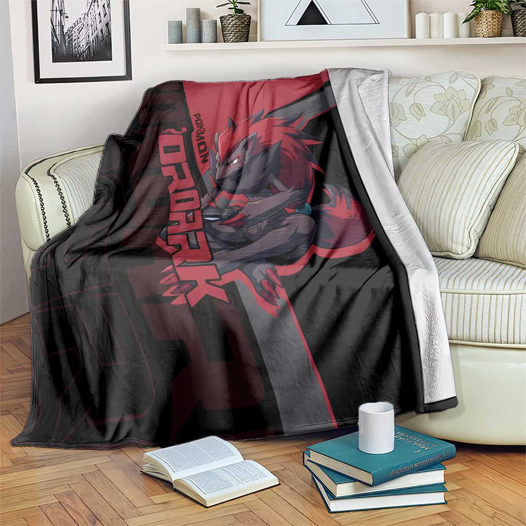 Zoroark Poké Blanket Dark Neon Anime Style