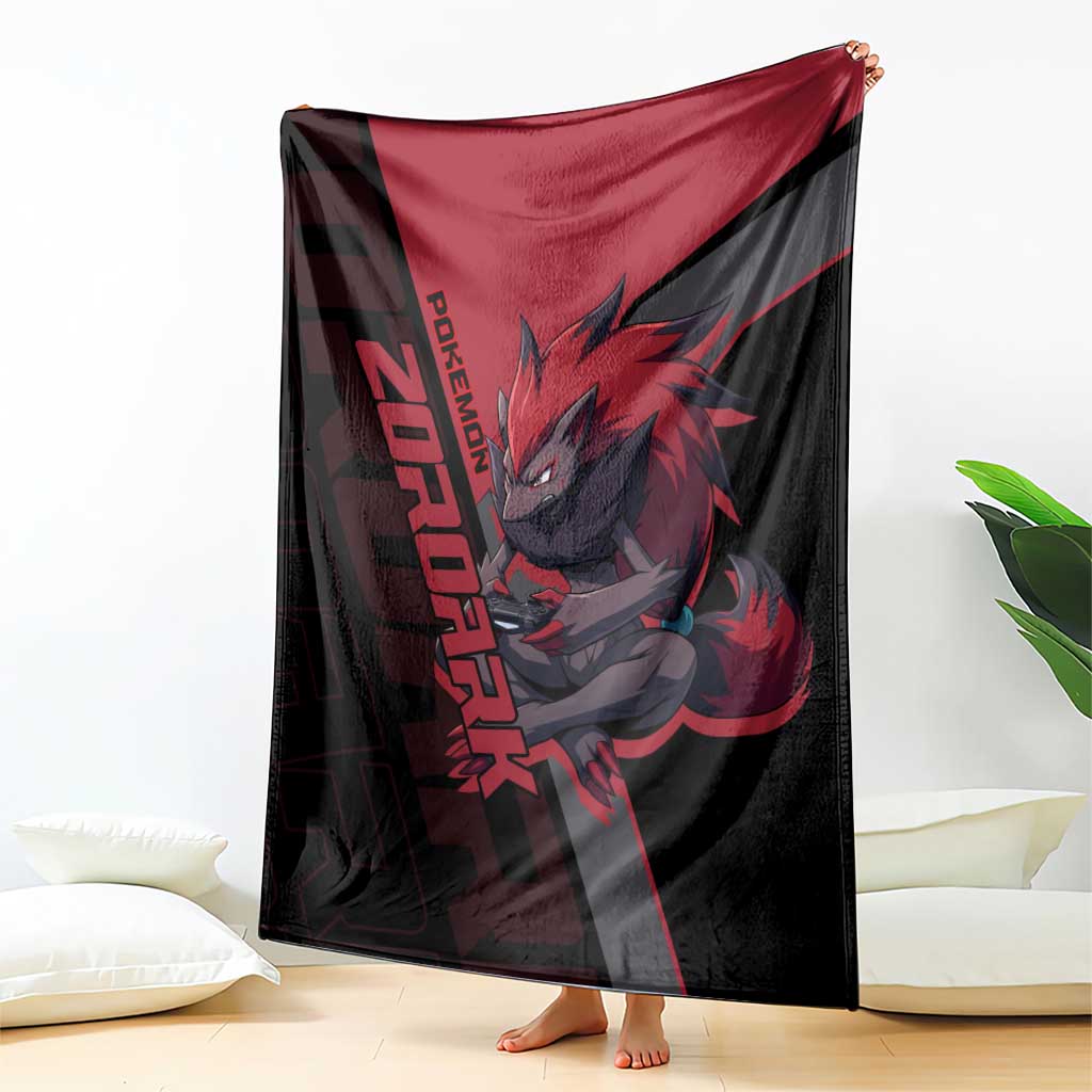 Zoroark Poké Blanket Dark Neon Anime Style