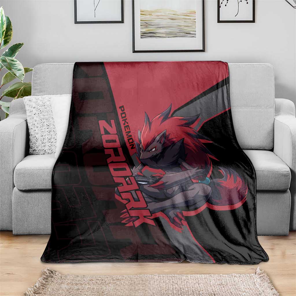 Zoroark Poké Blanket Dark Neon Anime Style