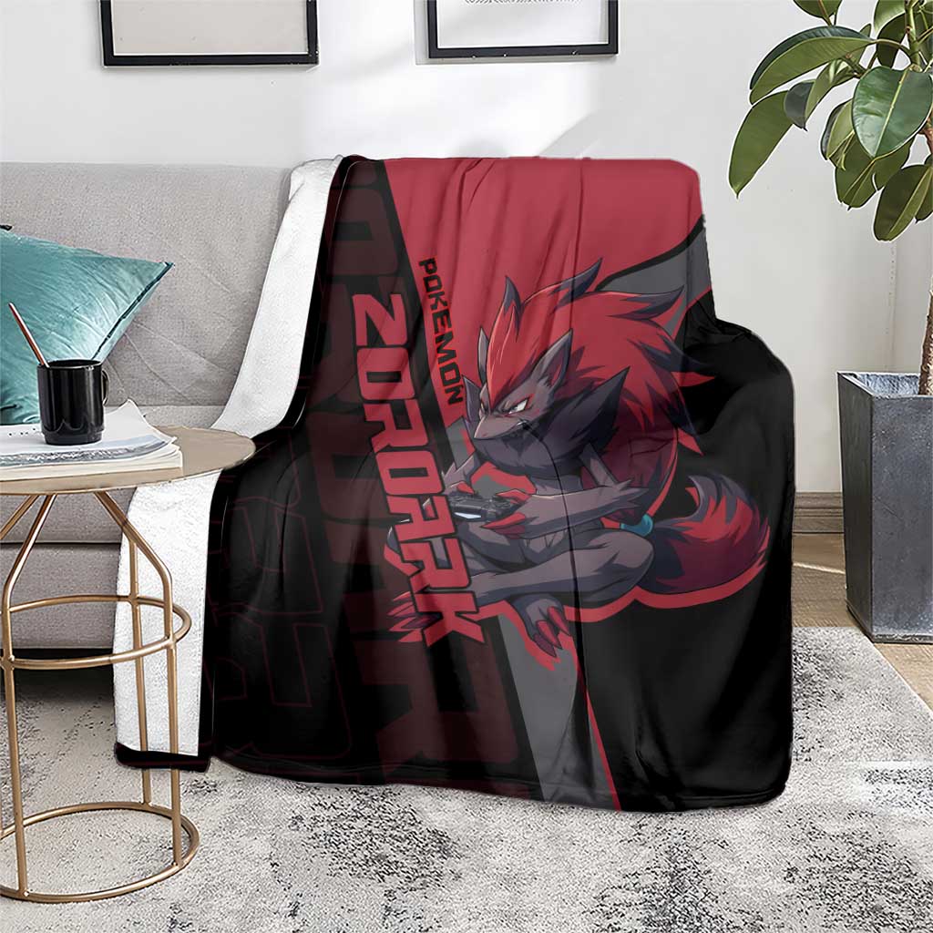 Zoroark Poké Blanket Dark Neon Anime Style