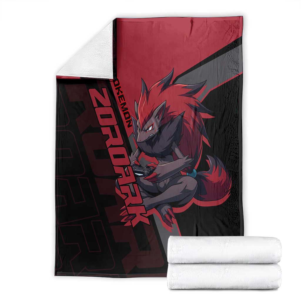 Zoroark Poké Blanket Dark Neon Anime Style