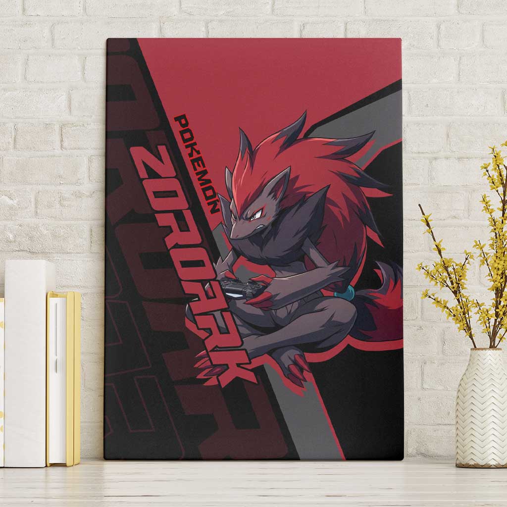 Zoroark Poké Canvas Wall Art Dark Neon Anime Style