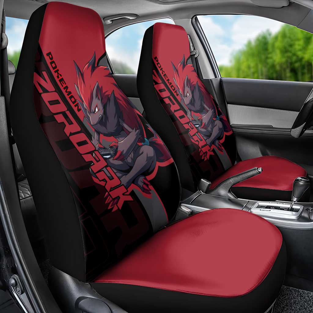 Zoroark Poké Car Seat Cover Dark Neon Anime Style