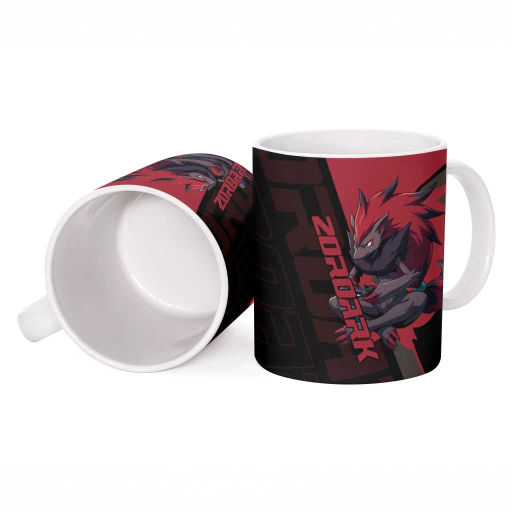 Zoroark Poké Ceramic Mug Dark Neon Anime Style