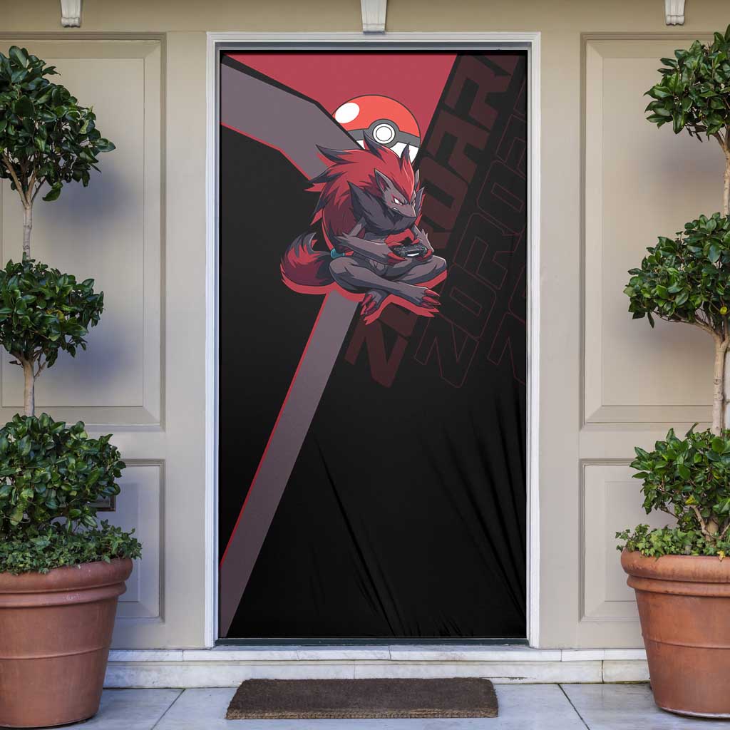 Zoroark Poké Door Cover Dark Neon Anime Style