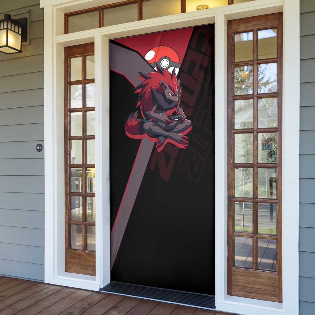 Zoroark Poké Door Cover Dark Neon Anime Style