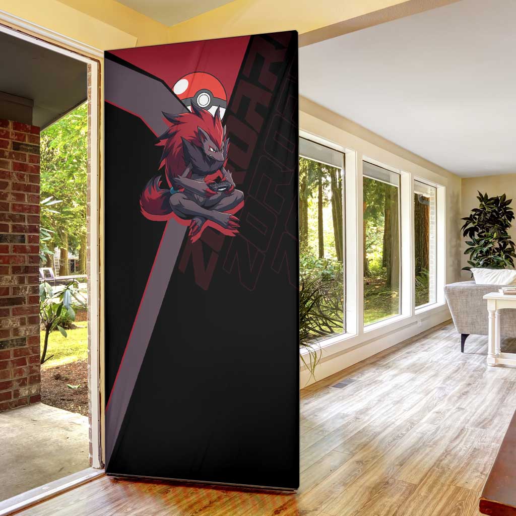 Zoroark Poké Door Cover Dark Neon Anime Style