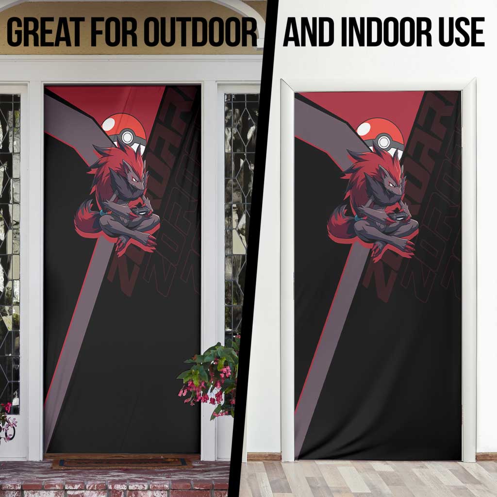 Zoroark Poké Door Cover Dark Neon Anime Style