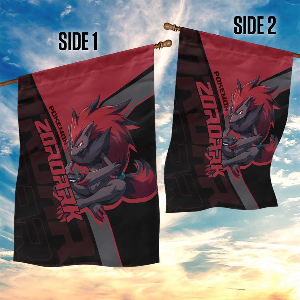 Zoroark Poké Garden Flag Dark Neon Anime Style