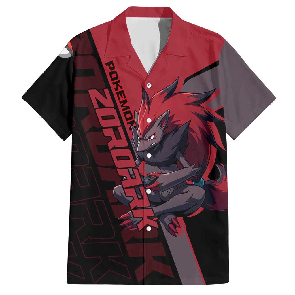 Zoroark Poké Hawaiian Shirt Dark Neon Anime Style