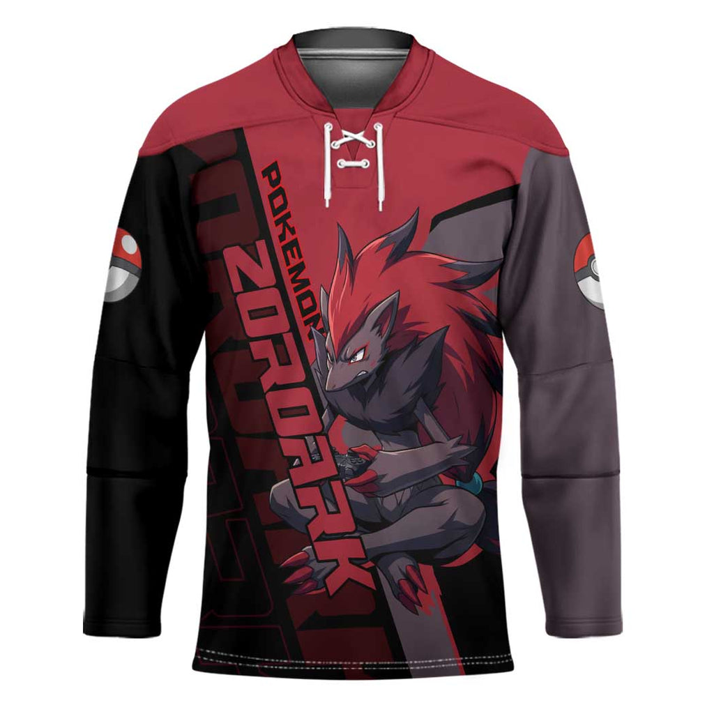 Zoroark Poké Hockey Jersey Dark Neon Anime Style