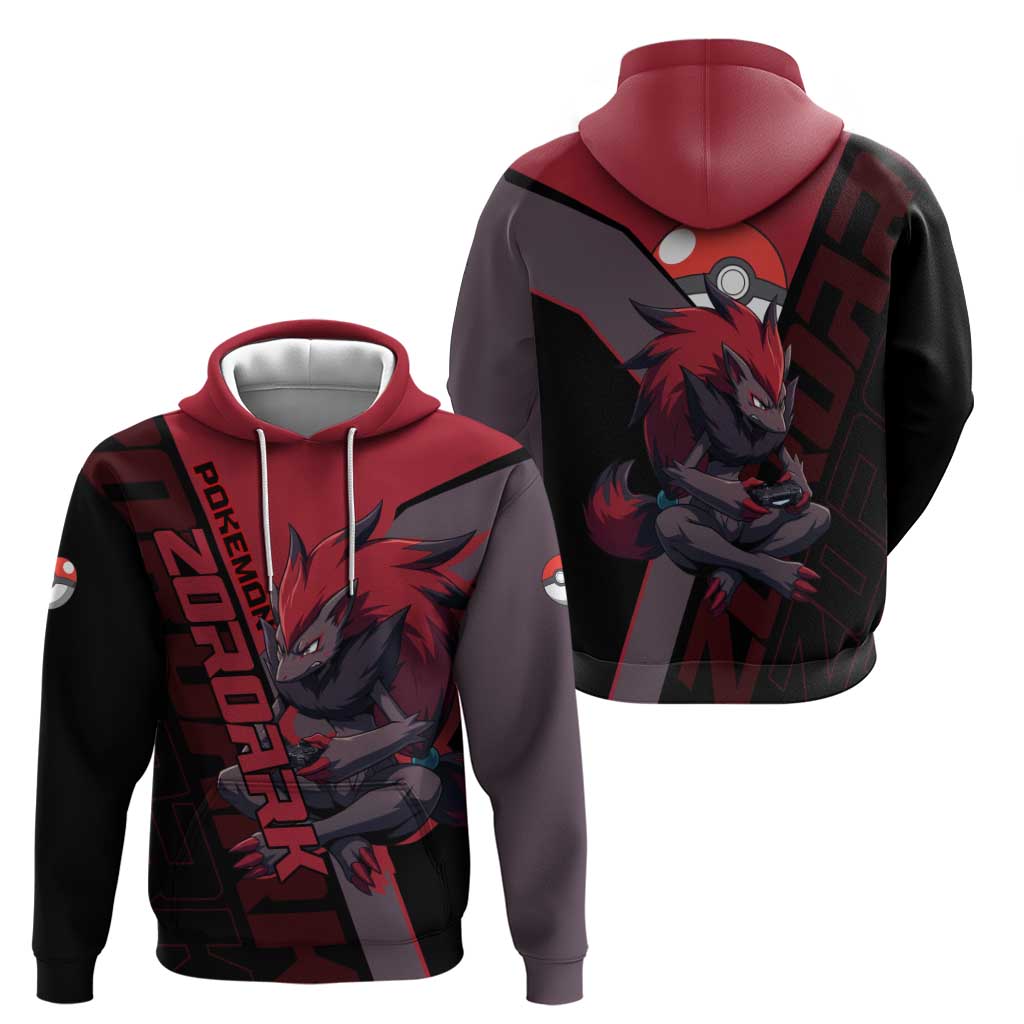 Zoroark Poké Hoodie Dark Neon Anime Style
