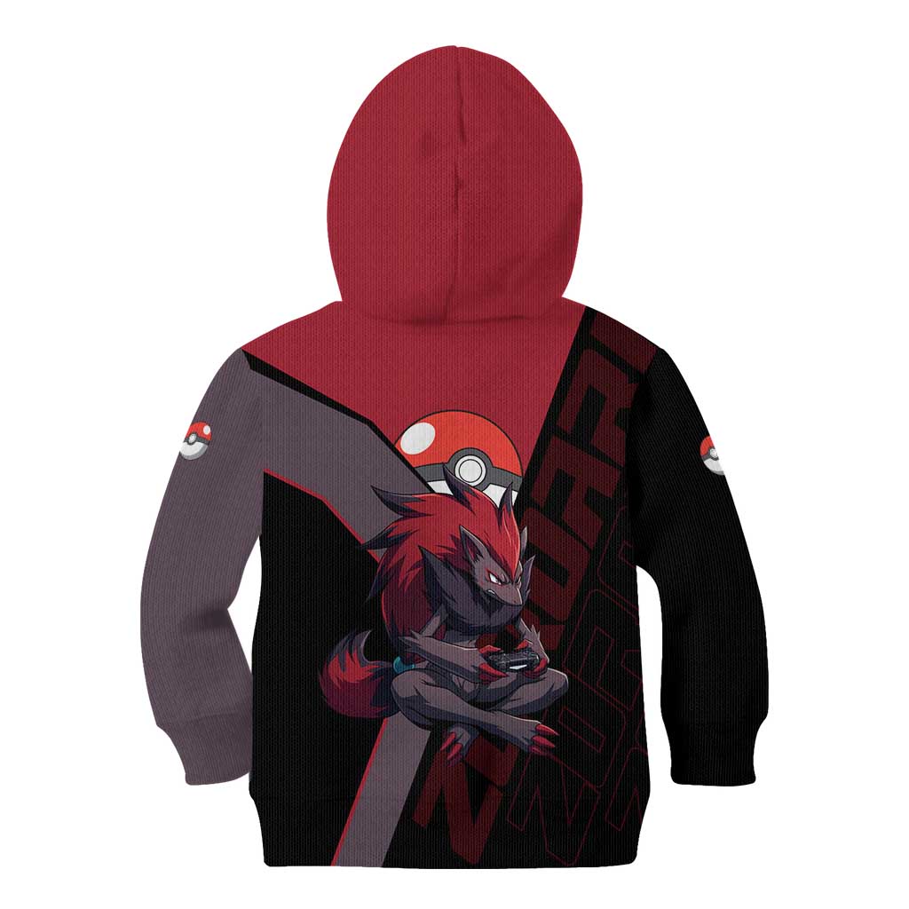 Zoroark Poké Kid Hoodie Dark Neon Anime Style