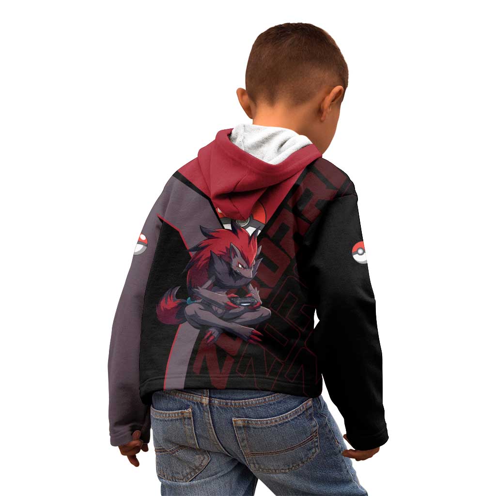 Zoroark Poké Kid Hoodie Dark Neon Anime Style