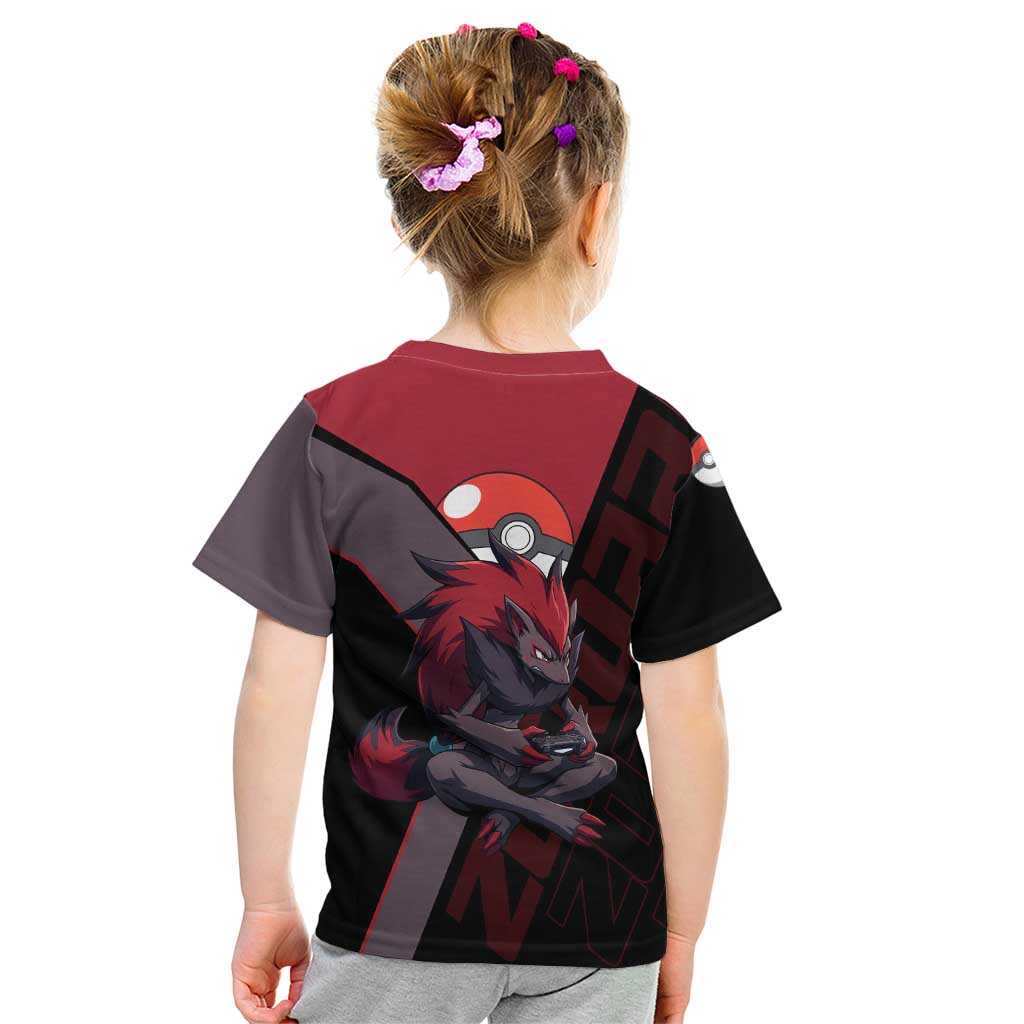Zoroark Poké Kid T Shirt Dark Neon Anime Style